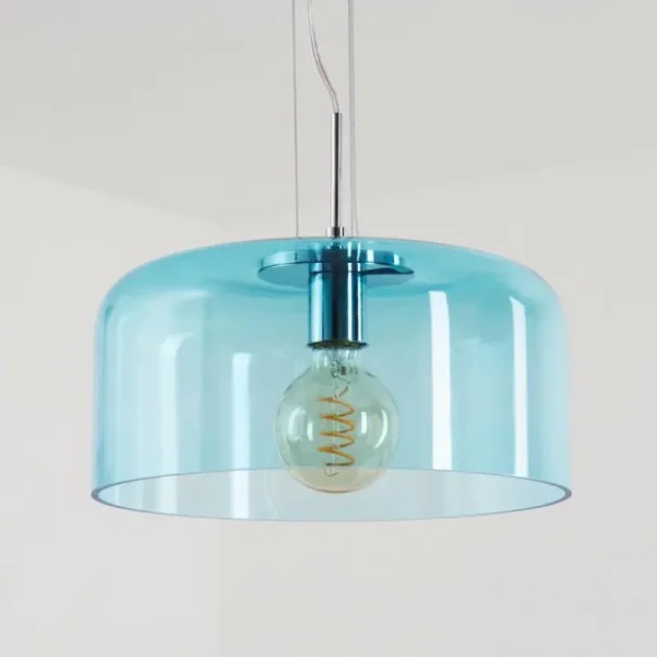 hofstein Suspension Tembotalo Chrome, 1 lumière* Lampes En Verre