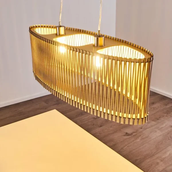 hofstein Suspension Timmele Bois clair, 2 lumières* Lampes Modernes