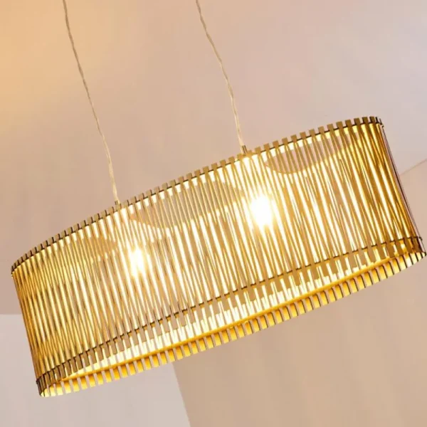 hofstein Suspension Timmele Bois clair, 2 lumières* Lampes Modernes