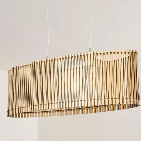hofstein Suspension Timmele Bois clair, 2 lumières* Lampes Modernes