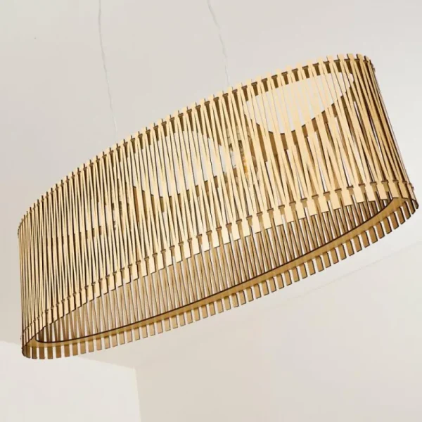 hofstein Suspension Timmele Bois clair, 2 lumières* Lampes Modernes