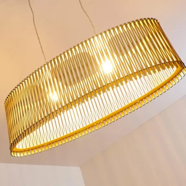 hofstein Suspension Timmele Bois clair, 2 lumières* Lampes Modernes