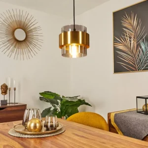 hofstein Suspension Traak Noir, 1 lumière* Lampes Modernes