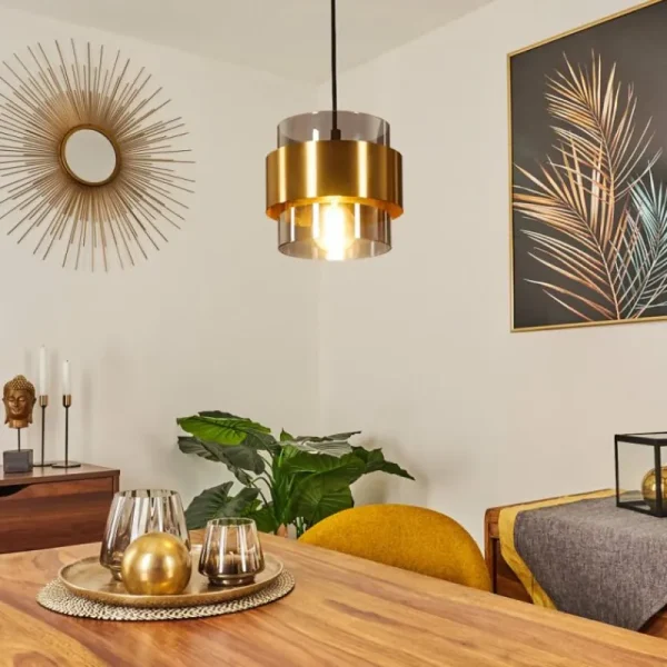 hofstein Suspension Traak Noir, 1 lumière* Lampes Modernes