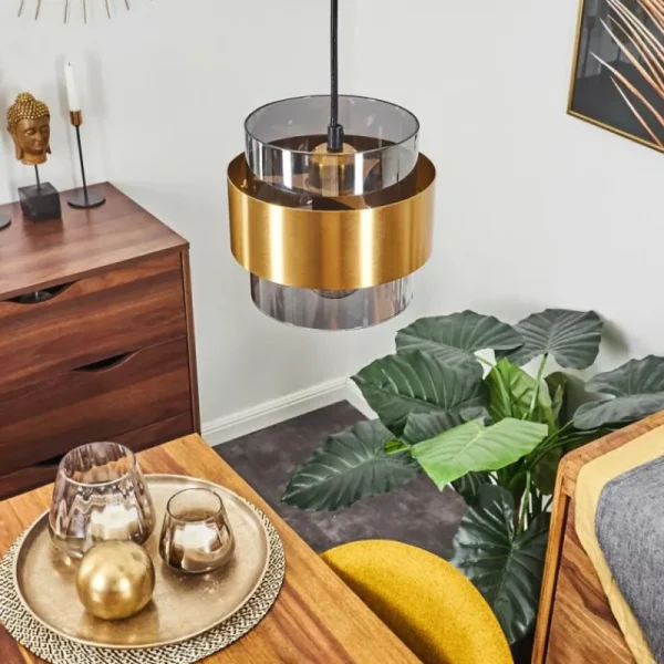 hofstein Suspension Traak Noir, 1 lumière* Lampes Modernes