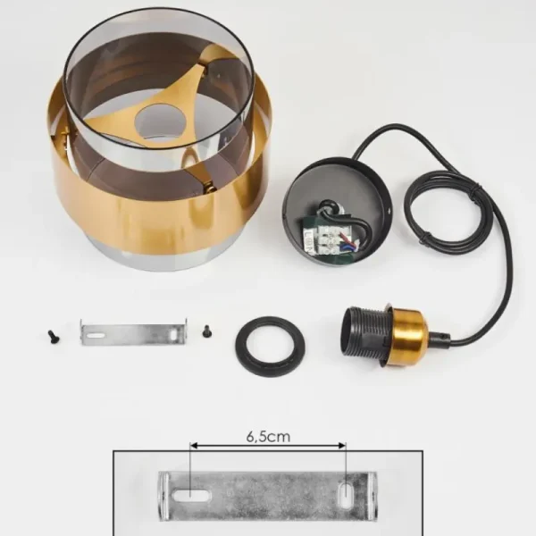 hofstein Suspension Traak Noir, 1 lumière* Lampes Modernes