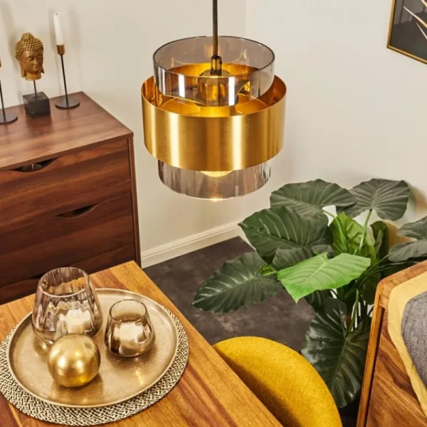 hofstein Suspension Traak Noir, 1 lumière* Lampes Modernes