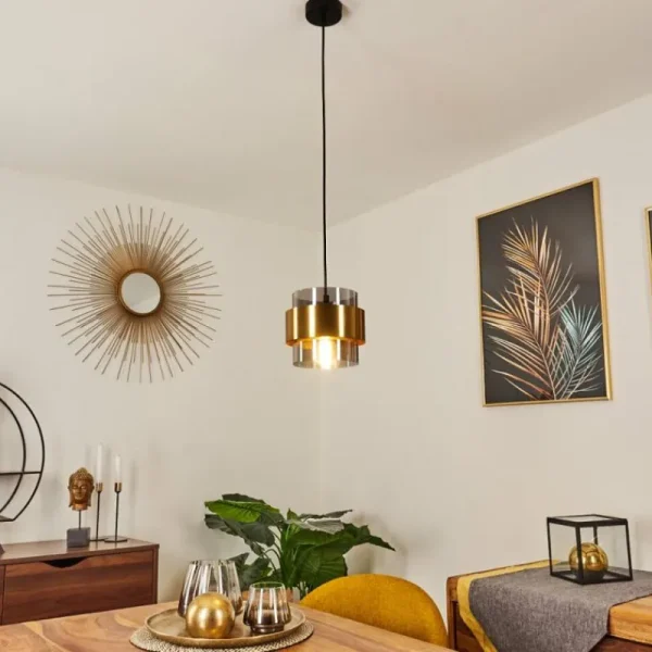 hofstein Suspension Traak Noir, 1 lumière* Lampes Modernes