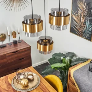 hofstein Suspension Traak Noir, 3 lumières* Lampes Modernes