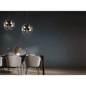 Luminaires Trio Suspension Trio Discalgo Noir, 6 lumières* Lampes En Verre