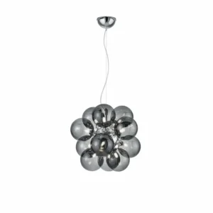 Luminaires Trio Suspension Trio Leuchten ALICIA Chrome, 12 lumières* Lampes En Verre