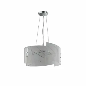 Luminaires Trio Suspension Trio Leuchten SANDRINA Blanc, 3 lumières* Lampes En Verre