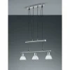 Luminaires Trio Suspension Trio LEVISTO LED Nickel mat, 3 lumières* Lampes En Verre