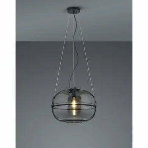 Luminaires Trio Suspension Trio Lorena Noir, 1 lumière* Lampes En Verre