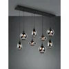 Luminaires Trio Suspension Trio Lumina Noir, 8 lumières* Lampes En Verre