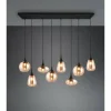 Luminaires Trio Suspension Trio Lumina Noir, 8 lumières* Lampes En Verre