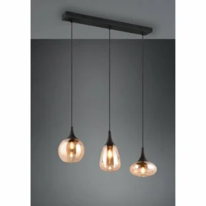 Luminaires Trio Suspension Trio Lumina Noir, 3 lumières* Lampes En Verre