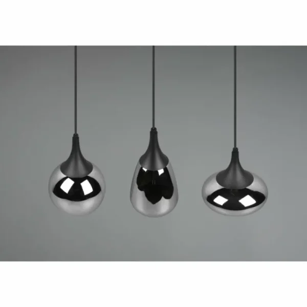 Luminaires Trio Suspension Trio Lumina Noir, 3 lumières* Lampes En Verre