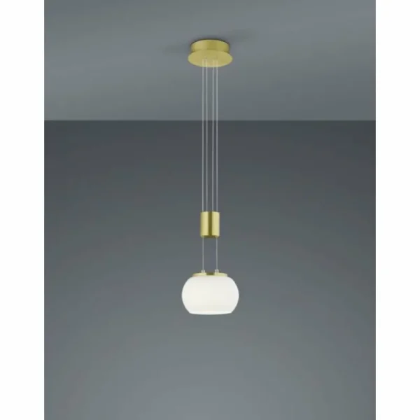 Luminaires Trio Suspension Trio Madison LED Laiton, 1 lumière* Lampes En Verre