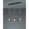 Luminaires Trio Suspension Trio Madison LED Noir, 3 lumières* Lampes En Verre