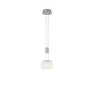 Luminaires Trio Suspension Trio Madison LED Nickel mat, 1 lumière* Lampes En Verre