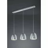 Luminaires Trio Suspension Trio ONTARIO Nickel mat, 3 lumières* Lampes En Verre