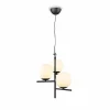 Luminaires Trio Suspension Trio Pure Noir, 3 lumières* Lampes En Verre