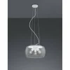 Luminaires Trio Suspension Trio Valente LED Blanc, 3 lumières* Lampes En Verre