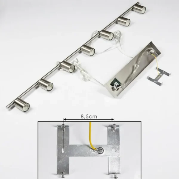 hofstein Suspension Tulla Nickel mat, 7 lumières* Lampes Modernes