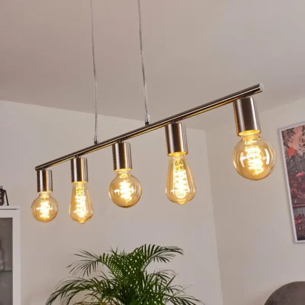 hofstein Suspension Tulla Nickel mat, 5 lumières* Lampes Modernes