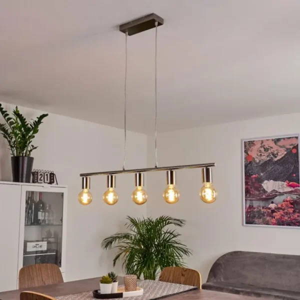 hofstein Suspension Tulla Nickel mat, 5 lumières* Lampes Modernes