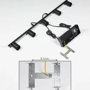 hofstein Suspension Tulla Noir, 5 lumières* Lampes Modernes
