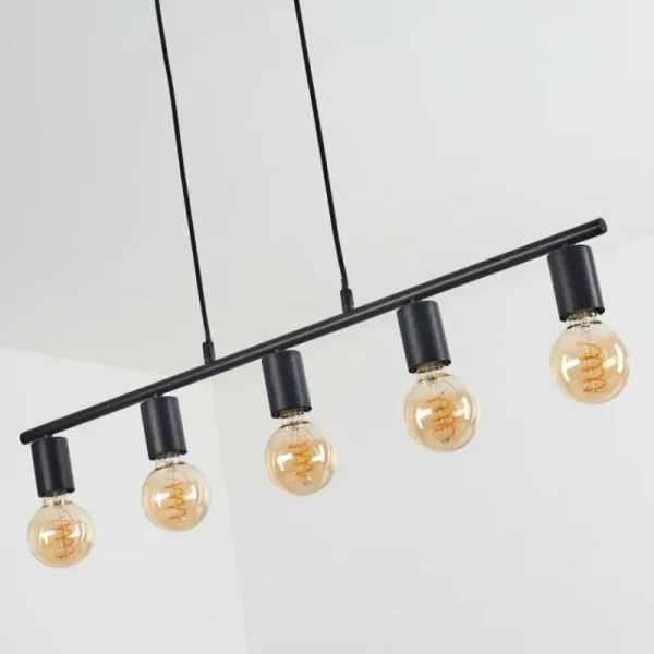 hofstein Suspension Tulla Noir, 5 lumières* Lampes Modernes