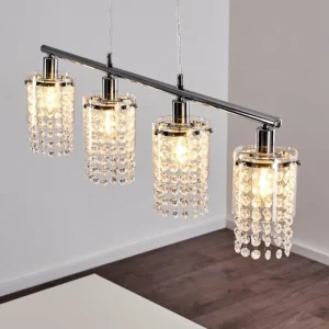 hofstein Suspension Vastervik Chrome, 4 lumières* Lampes Modernes