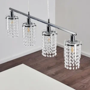 hofstein Suspension Vastervik Chrome, 4 lumières* Lampes Modernes