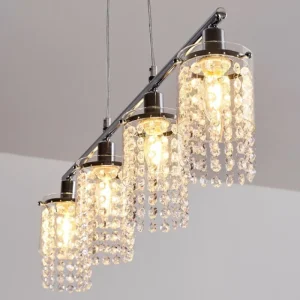 hofstein Suspension Vastervik Chrome, 4 lumières* Lampes Modernes