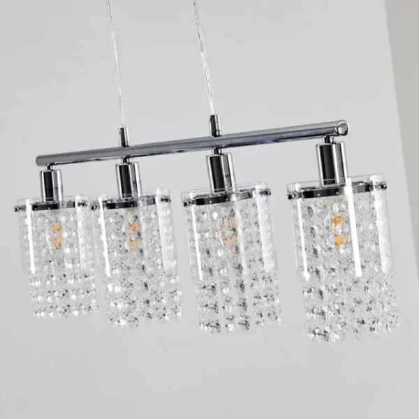 hofstein Suspension Vastervik Chrome, 4 lumières* Lampes Modernes