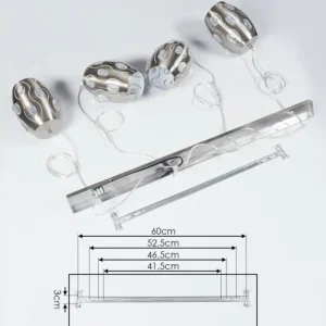 hofstein Suspension Ventimiglia Nickel mat, 4 lumières* Lampes Modernes