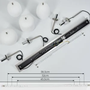 hofstein Suspension Verbania Blanc, 4 lumières* Lampes En Verre