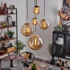 hofstein Suspension Verbania Laiton, Noir, 5 lumières* Lampes En Verre