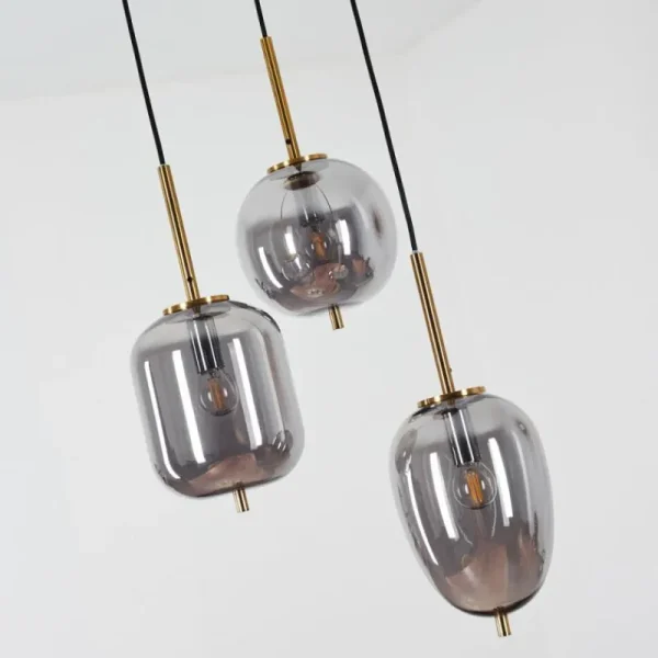 hofstein Suspension Verbania Laiton, 3 lumières* Lampes Modernes