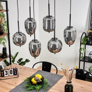 hofstein Suspension Verbania Noir, 6 lumières* Lampes Modernes