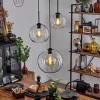 hofstein Suspension Verre 20 cm, 25 cm, 30cm Koyoto Clair, 3 lumières* Lampes En Verre