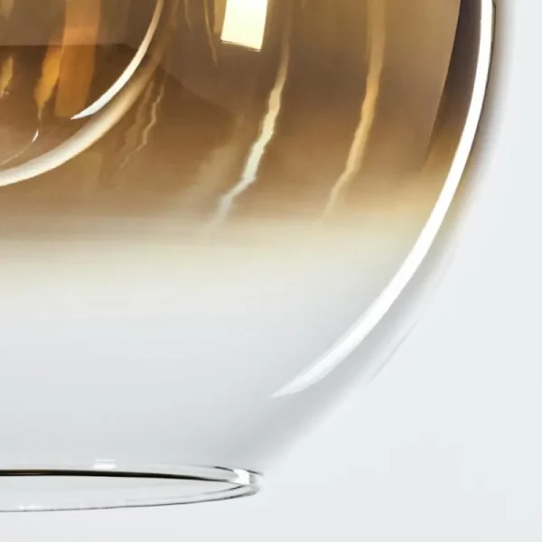 hofstein Suspension Verre 15 cm, 20 cm, 25 cm, 30cm Koyoto Or, Clair, 5 lumières* Lampes En Verre