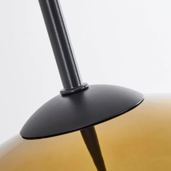 hofstein Suspension Verre 15 cm, 20 cm, 25 cm, 30cm Koyoto Or, Clair, 5 lumières* Lampes En Verre