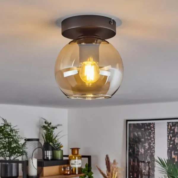 hofstein Suspension Verre 15 cm Koyoto Ambre, 1 lumière* Lampes En Verre