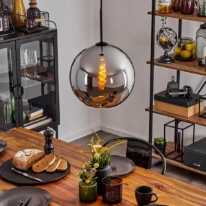 hofstein Suspension Verre 30 cm Koyoto Chrome, 1 lumière* Lampes En Verre