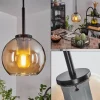 hofstein Suspension Verre 15 cm Koyoto Acier inoxydable, Noir, 1 lumière* Lampes En Verre