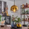 hofstein Suspension Verre 25 cm Koyoto Vieux laiton, 1 lumière* Lampes En Verre
