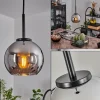 hofstein Suspension Verre 15 cm Koyoto Acier inoxydable, Noir, 1 lumière* Lampes En Verre